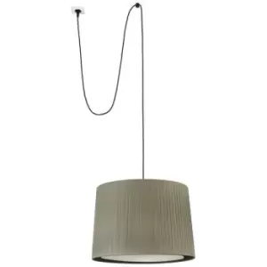 Faro Lighting - Faro Samba Black, Green Cylindrical Pendant Lamp With Plug