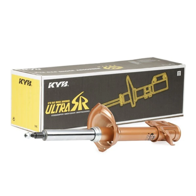Image of KYB 321008 Shock absorber Rear Axle Right, Gas Pressure, Single Tube Upside Down, Suspension Strut, Top pin Shock Absorber (854)
