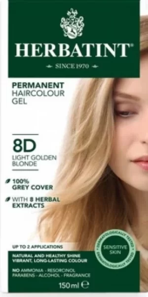 Image of Herbatint Light Golden Blonde Ammonia Free Hair Colour 8D 150ml