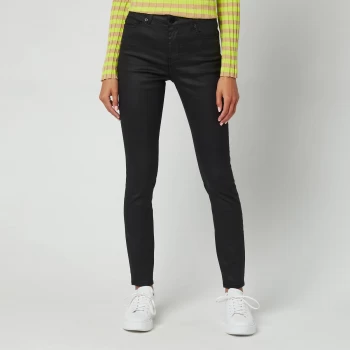 Image of Ted Baker Womens Lethera Wet Look Skinny Jeans - Black - W26
