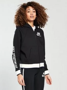 Image of Nike Sportswear Archive Full Zip Hoodie Black Size L Women