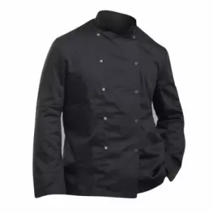 Image of Dennys Mens Economy Long Sleeve Chefs Jacket / Chefswear (Pack of 2) (L) (Black)