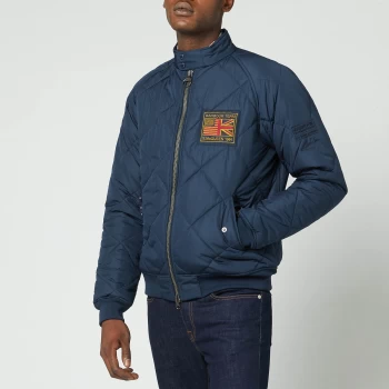Image of Barbour X Steve McQueen Mens Quilted Merchant Jacket - Navy - XL