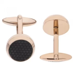 Image of Fred Bennett Rose Gold Plated Round Cufflinks V498