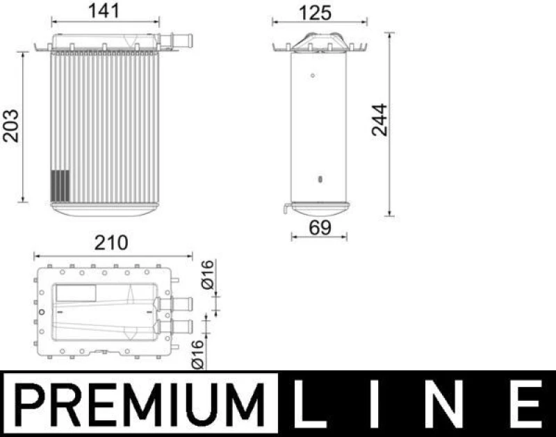 Image of Intercooler MAHLE CI 642 000P