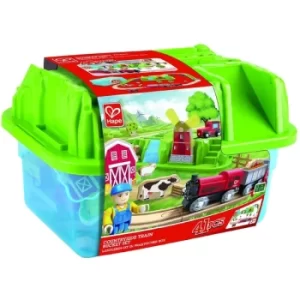 image of Hape Countryside Train Bucket Playset