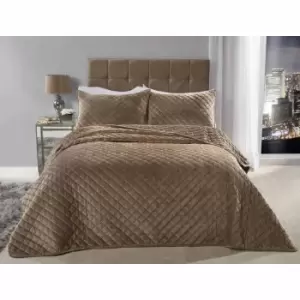 image of Emma Barclay Regent Bedspread with 2 Matching Pillow Shams Taupe