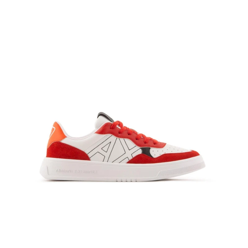 Image of Armani Exchange Trainers White Red male UK 5
