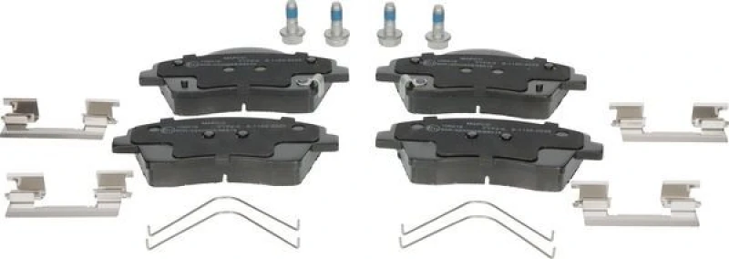 Image of MAPCO 106016 Brake pad set Front Axle, excl. wear warning contact, with accessories, with brake caliper screws Brake Pad Set,disc brake (402)