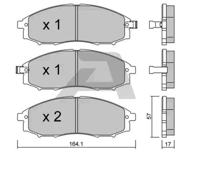 Image of AISIN Brake pad set AISIN BPNI-1903