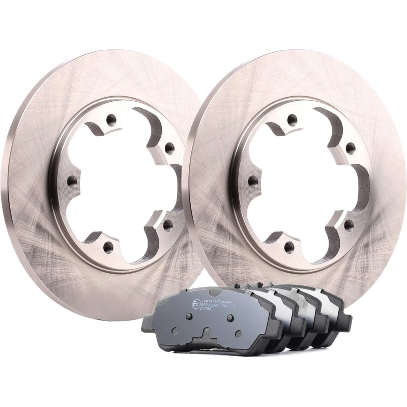 Image of RIDEX 3405B3308 Brake disc and pads set Rear Axle, Brake Disc Type: Solid, prepared for wear warning indicator Brake Set,disc brakes (3405)