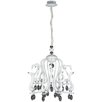 image of Linea Verdace Lighting - Linea Verdace Snow Goose Pendant Ceiling Light White Metal