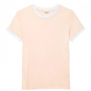 image of Jack Wills Trinkey Ringer T Shirt - Pink