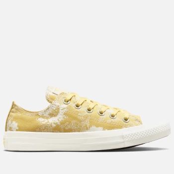 Converse Womens Chuck Taylor All Star Hybrid Floral Ox Trainers - Saturn Gold/Egret/Saturn Gold - UK 6