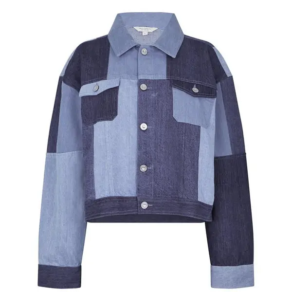 Image of French Connection Patch Denim Jacket - Blue 8