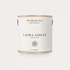 image of Laura Ashley Matt Emulsion Paint Soft Silver 2.5L