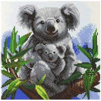 Image of Crystal Art Kit Koala Bears 30cm x 30cm