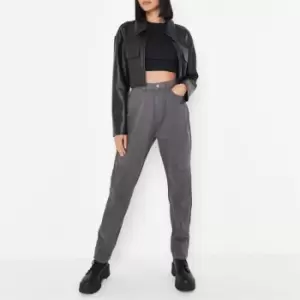 Image of Missguided Detail Riot Jean - Black