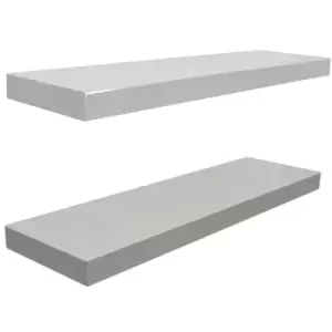 image of Techstyle Wall Mounted 70Cm Floating Shelves Pack Of Two White