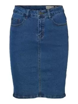 VERO MODA Vmhot High Waist Pencil Skirt Women Blue