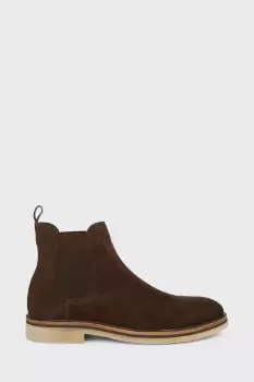 Image of Mens Suede Chocolate Chelsea Boots