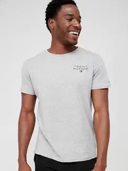 Image of Tommy Hilfiger Crew Neck Lounge T-Shirt, Light Grey, Size L, Men