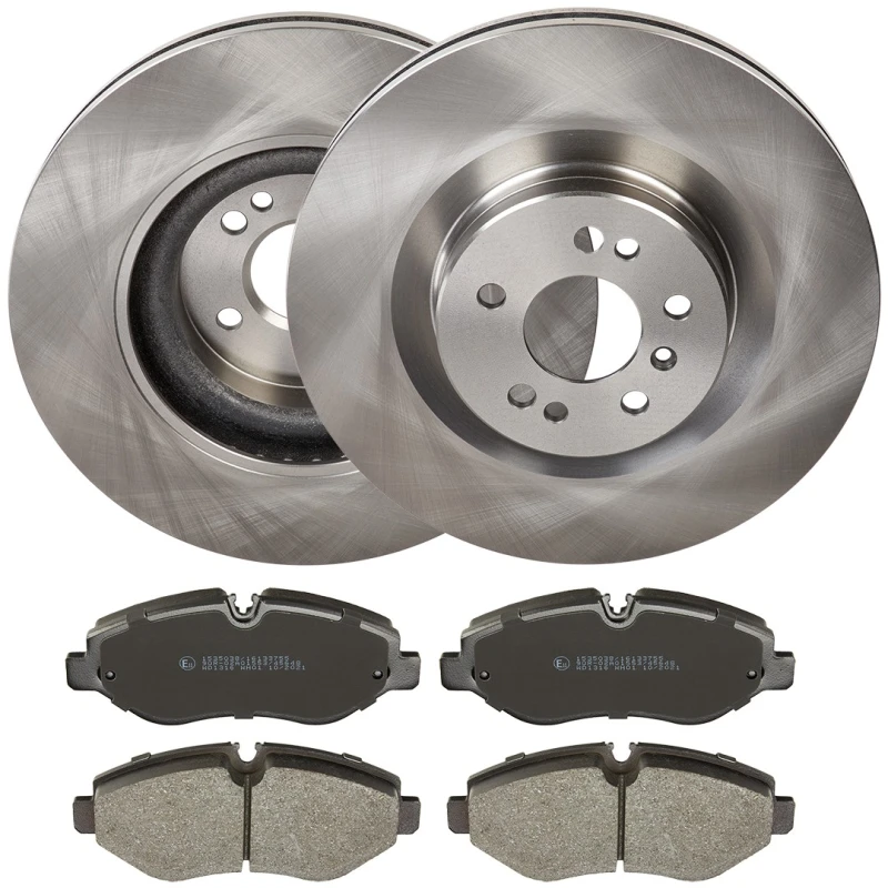 Image of RIDEX 3405B1931 Brake disc and pads set Front Axle, Brake Disc Type: Vented, prepared for wear warning indicator Brake Set,disc brakes (3405)