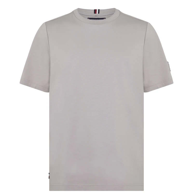 Image of TOMMY HILFIGER Interlocking Logo Short Sleeve T-Shirt - Grey Grey S
