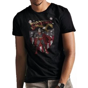 Image of Superman - Shield And Eagle Mens Small T-Shirt - Black