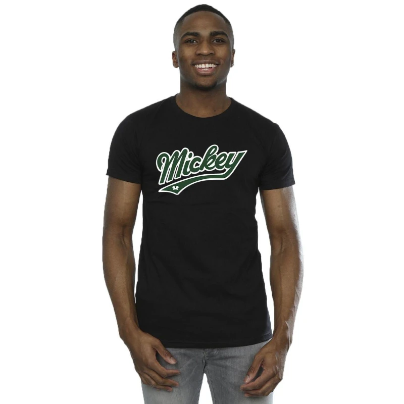 Image of Disney Men Mickey Mouse Bold T-Shirt in Black Size: Small Black S Male 5057864732375