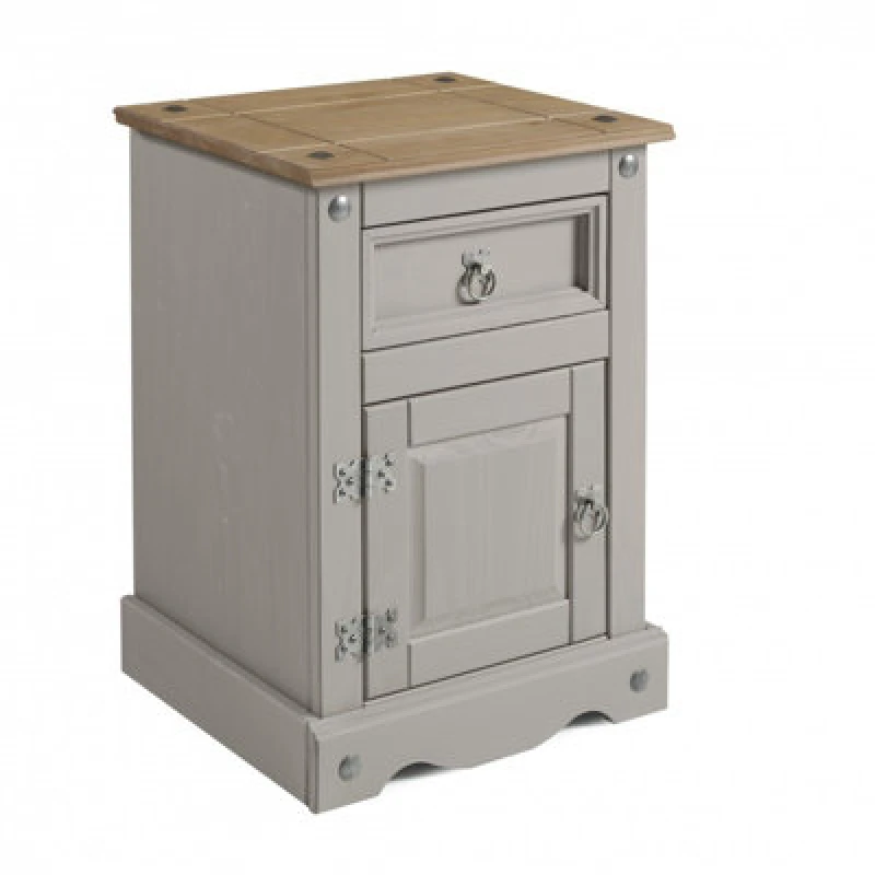 Image of MERCERS FURNITURE Corona Grey Wax Medium Pot Cupboard 5060765290332