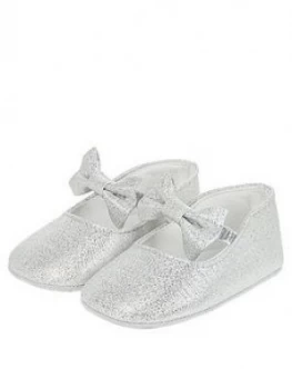 Image of Monsoon Baby Girls Everly Silver Shimmer Bootie - Silver