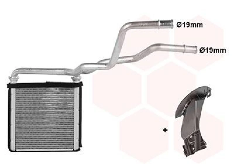 Image of VAN WEZEL Heater matrix VAN WEZEL 06016700
