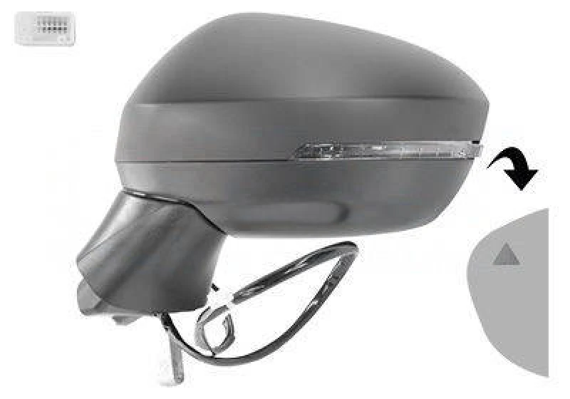 Image of VAN WEZEL 3358807 Wing mirror * HAGUS * Left, Heatable, primed Outside Mirror (50)