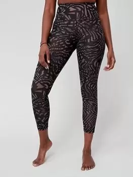 Image of adidas Yoga Essentials Printed 7/8 Tights, Black Size M Women