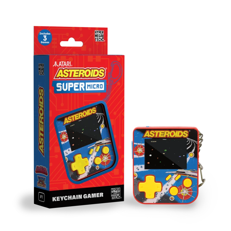Image of Super Micro - Asteroids Keychain Gamer Video Games
