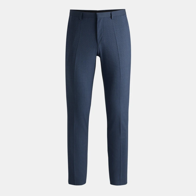 Image of Hugo Mens Hesten232x Straight Leg Trousers Dark Blue male 30W R