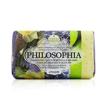 image of Nesti DantePhilosophia Natural Soap - Cream - Rosewood, Birch Milk & Black Iris With Cream & Pearl Extract 250g/8.8oz