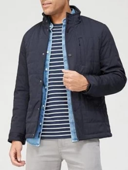 Image of Ted Baker Trent Quilted Jacket, Navy Size M Men