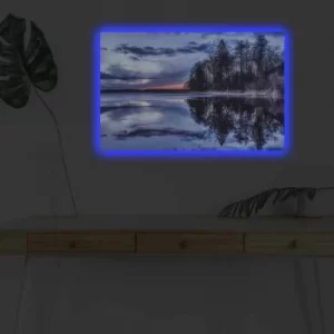 Image of 4570DHDACT-013 Multicolor Decorative LED Lighted Canvas Painting