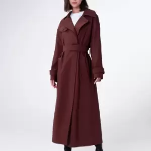 Image of Aligne Womens Gilda M Maxi Trench Coat - Mustang - UK 12