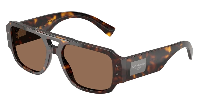 Image of Dolce & Gabbana 0Dg4482 Pilot Sunglasses - Brown Brown WHDVK Male