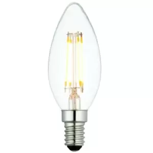 Image of E14 Mini Edison Dimmable LED Light Bulb 4W Warm White Filament Candle Lamp
