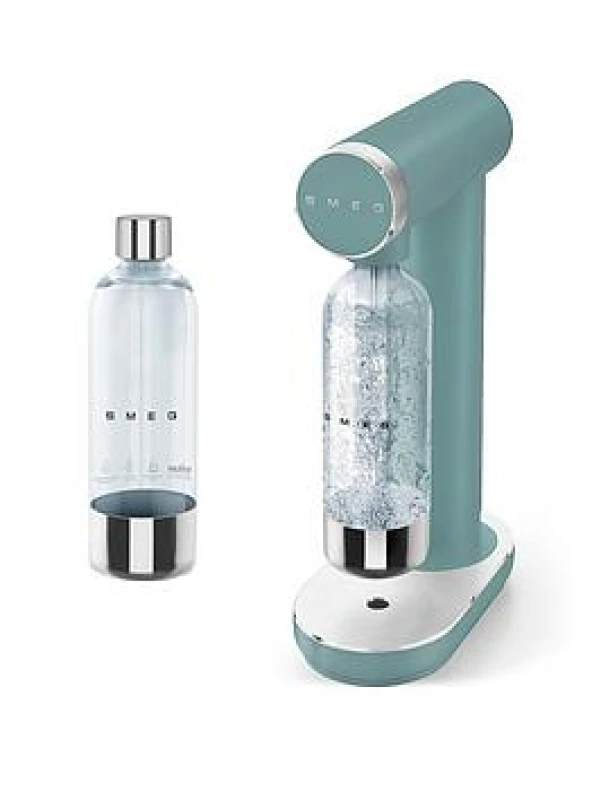 Image of Smeg Soda Maker with Extra Reusable Bottle Non-Slip Feet 1L Capacity Emerald Green EEJB345 Picnic Drinkware Medium None 39320590390