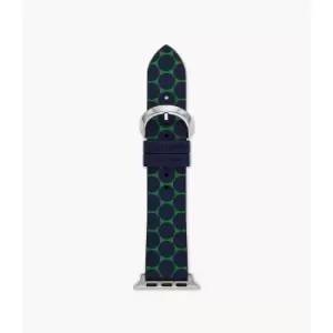 Image of Kate Spade New York Womens Silicone Band For Apple Watch, 38/40/41Mm And 42/44/45/49Mm - Blue