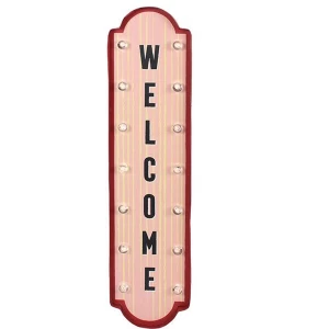 image of Welcome Light Up Sign (Pack Of 2)