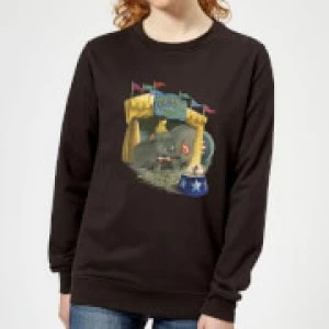 image of Dumbo Circus Womens Sweatshirt - Black