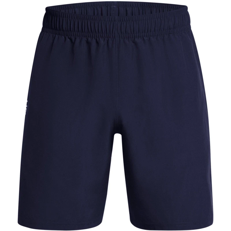 Image of Under Armour Tech Woven Wordmark Shorts Midnight Navy/White M