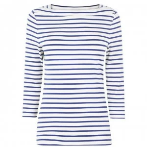 image of Oui Oui Breton Stripe T Shirt - Denim Blue 0105