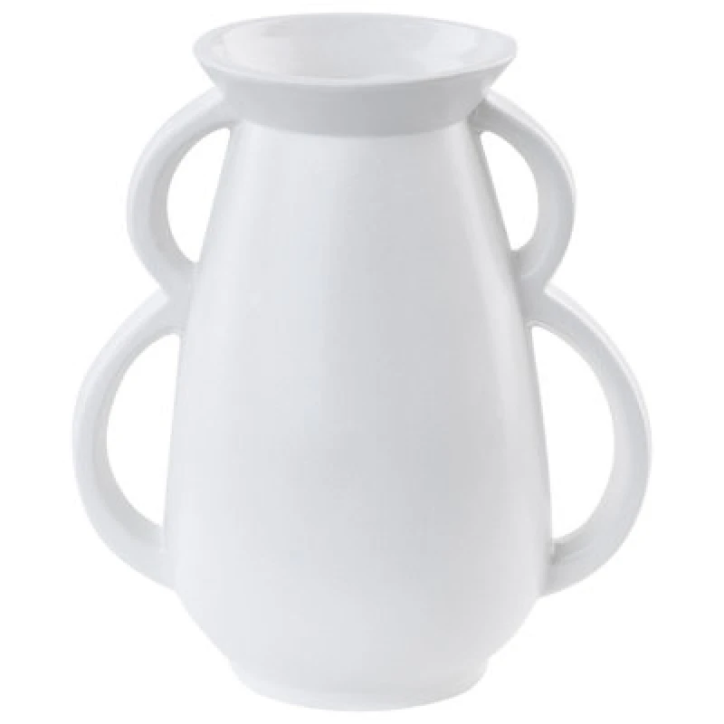 Image of Beliani Flower Vase Koropi Ceramic 19cm White